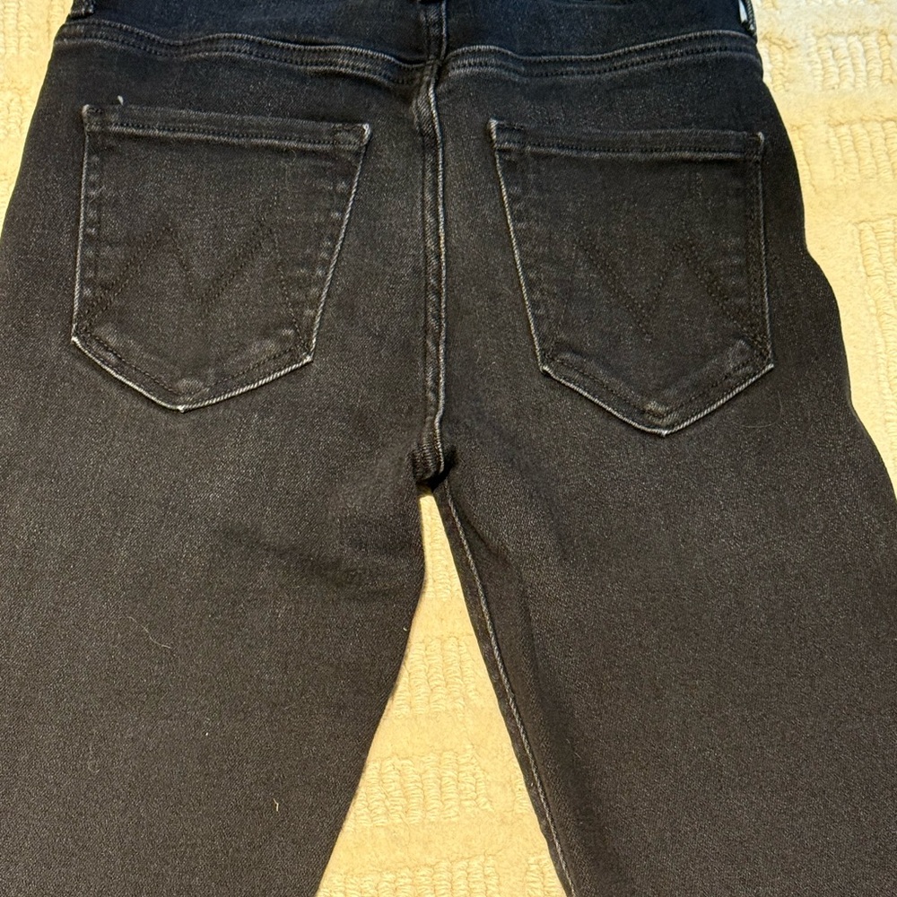 MOTHER High Rise Looker Ankle Dark Denim Jeans